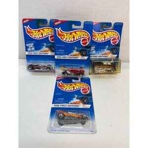 4 Hot Wheels First Edition Sealed Cars